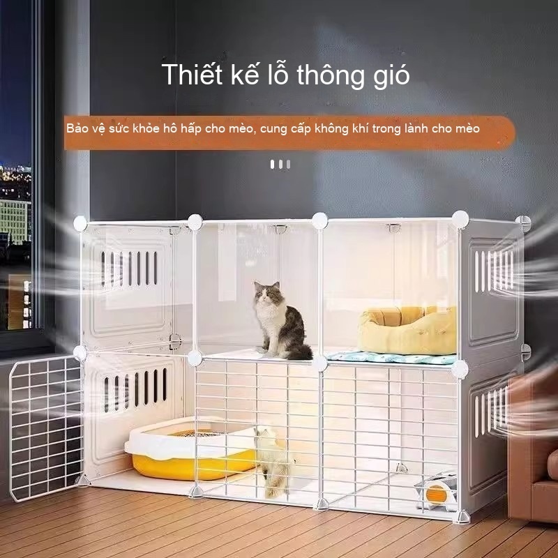 Chuồng Quây Lắp Ghép Cho Chó Mèo - Thép Chắc Chắn Linh Hoạt Kích Thước, Dễ Dàng Mở Rộng