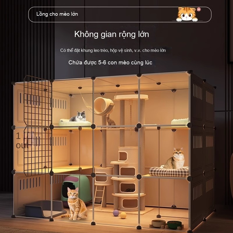 Chuồng Quây Lắp Ghép Cho Chó Mèo - Thép Chắc Chắn Linh Hoạt Kích Thước, Dễ Dàng Mở Rộng