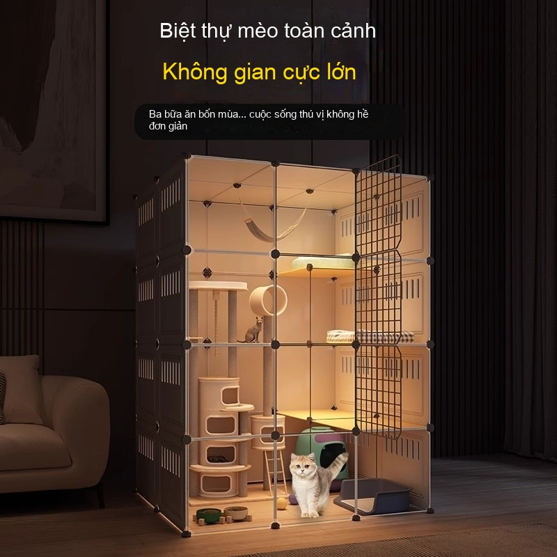 Chuồng Quây Lắp Ghép Cho Chó Mèo - Thép Chắc Chắn Linh Hoạt Kích Thước, Dễ Dàng Mở Rộng