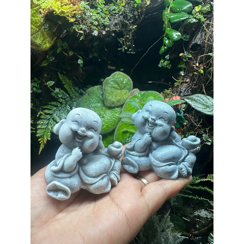 Tượng phật di lặc nhỏ đá - trang trí tiểu cảnh,bán cạn, terrarium,bonsai