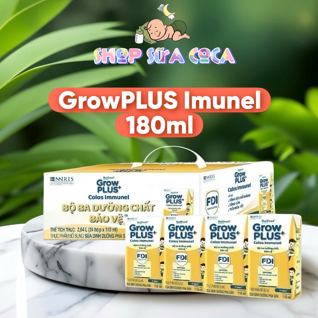 Nutifood GrowPLUS Immunel 180ml Imunel thùng 24h date mới | Shopee Việt Nam