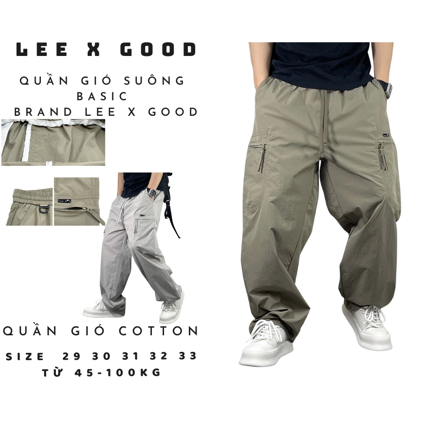 Quần Gió Nam Phong Cách Style Hàn Quốc, Quần Gió Ống Rộng Nam/Nữ Big Size Chất Liệu Gió Cao Cấp Mềm Mịn Thấm Hút Cao Cấp