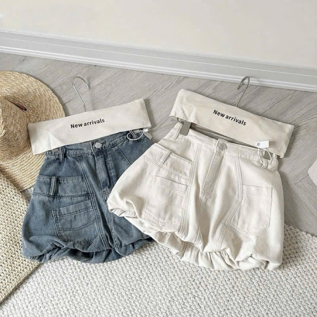 Chân váy bí dáng phồng denim siêu hot