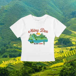 Áo thun du lịch, nhóm, chất thun cotton 100% địa danh, MĂNG ĐEN from oversize và babytee