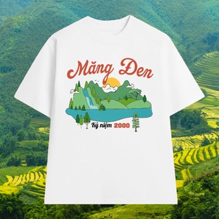 Áo thun du lịch, nhóm, chất thun cotton 100% địa danh, MĂNG ĐEN from oversize và babytee