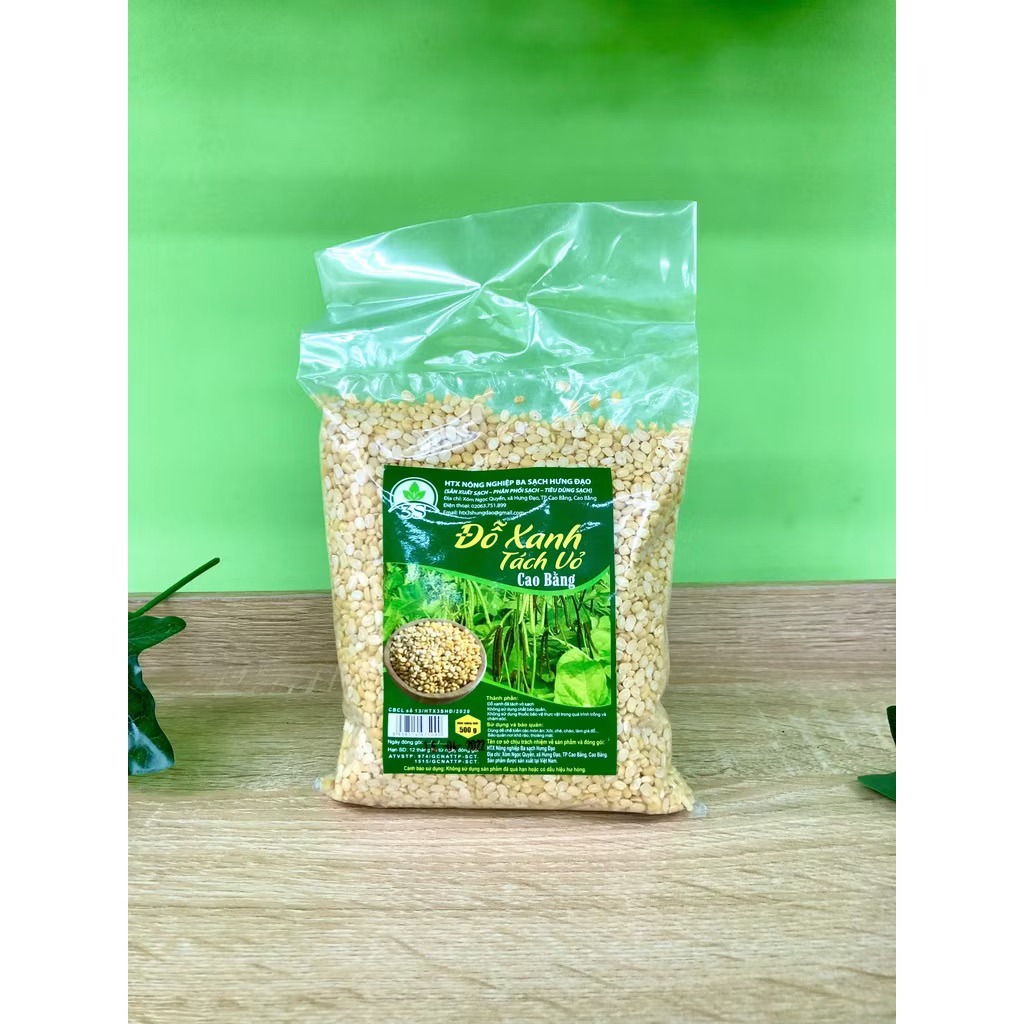 Đỗ Xanh Tách Vỏ Cao Bằng Gói 500g