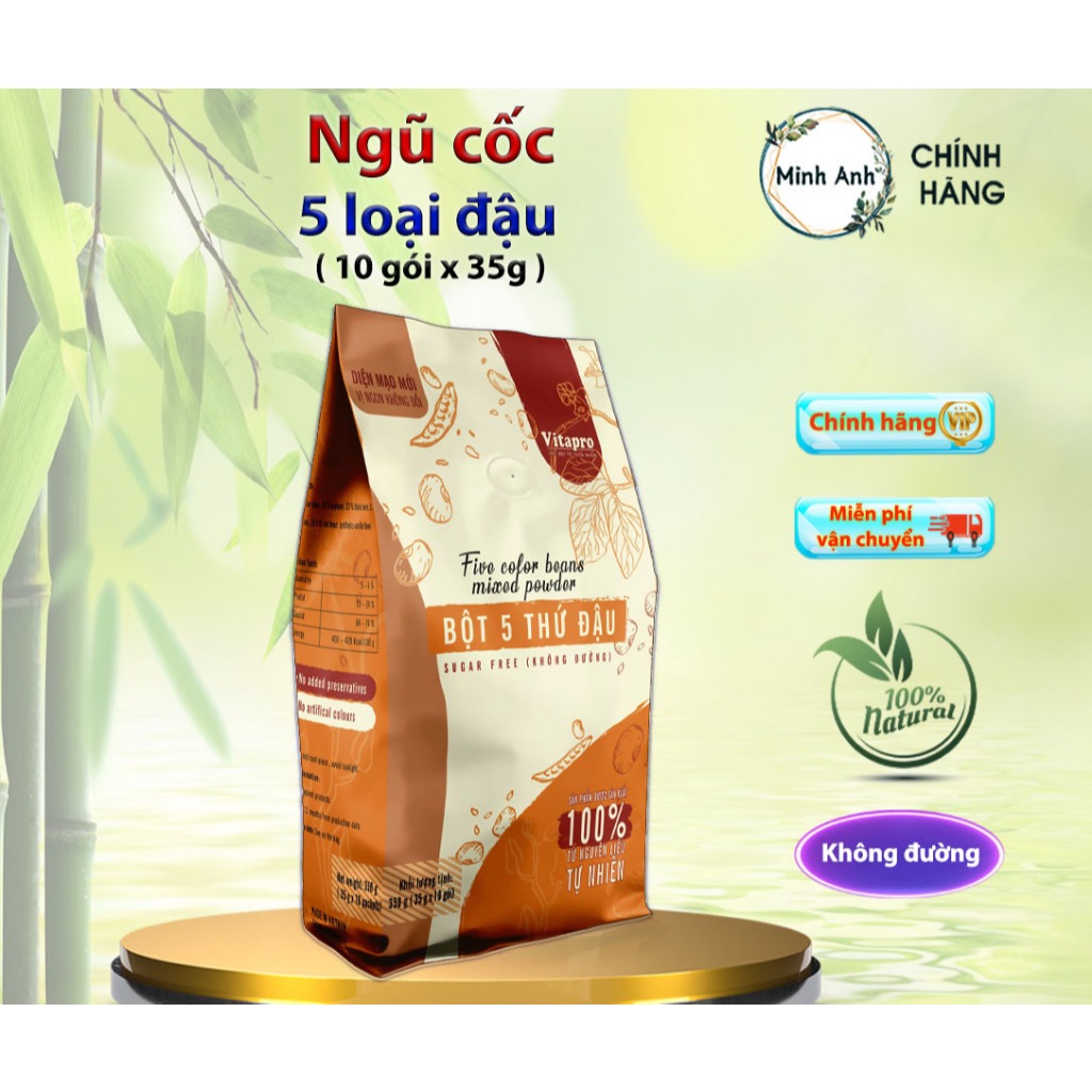 [ Hỏa tốc ] COMBO 2 BỊCH - BỘT ĐẬU ĐEN MÈ ĐEN ( không đường ) 400g – VITAPRO  - ngũ cóc (COMBO 2 BỊCH = 20 gói nhỏ)
