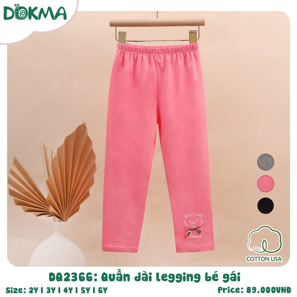 (11-22kg, 2-6Y) Quần Legging Dokma Bé Gái DQ2366