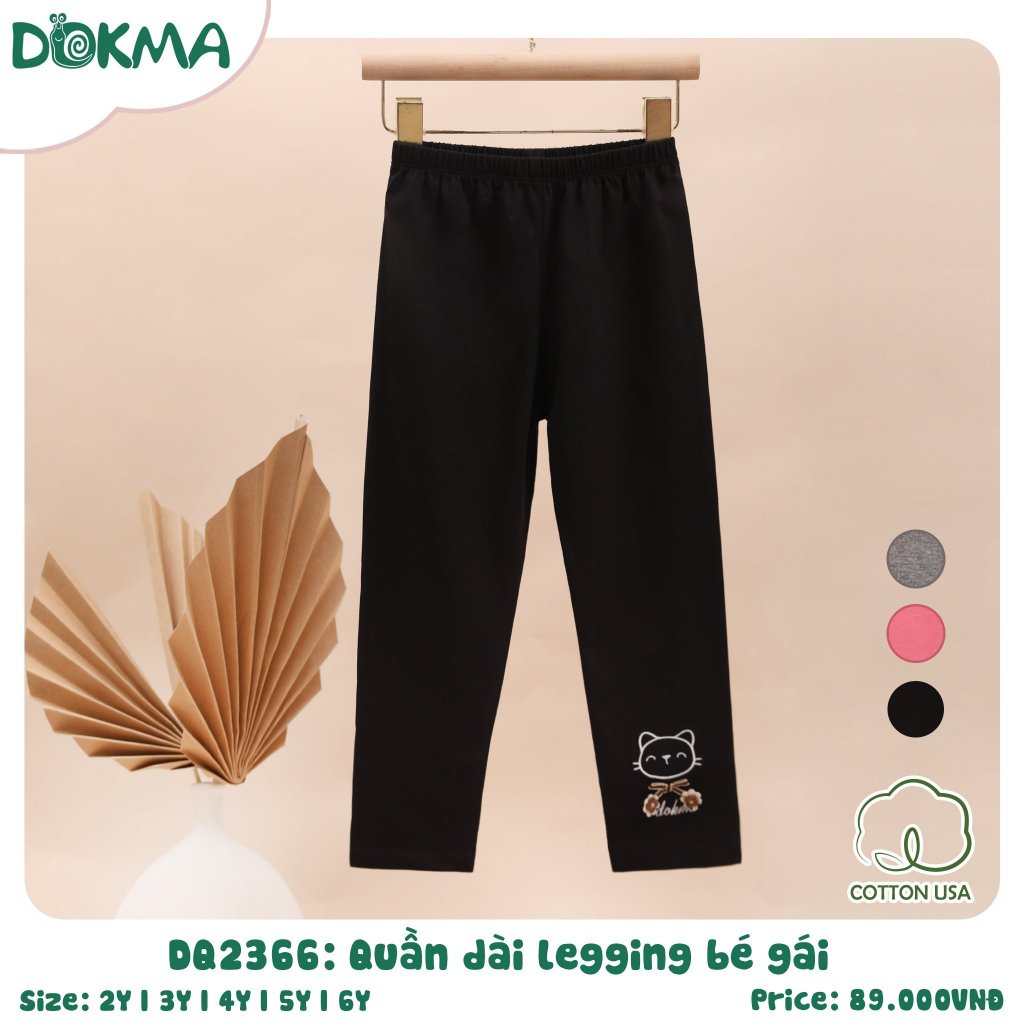 (11-22kg, 2-6Y) Quần Legging Dokma Bé Gái DQ2366