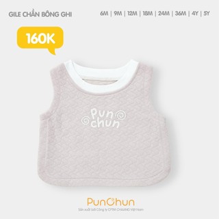 Punchun AW2025 Áo gile chần bông cho bé T9.1