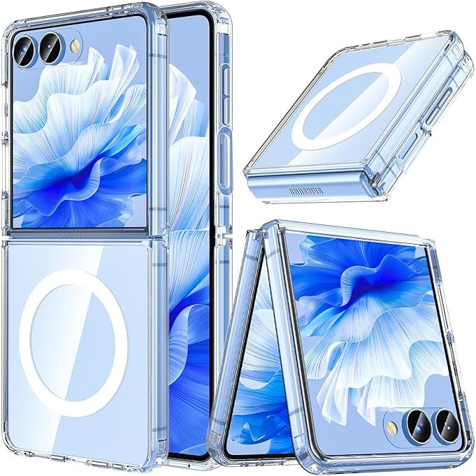 Ốp Likgus trong suốt hỗ trợ sạc không dây cho Samsung ZFold 7 và ZFlip 7 chống ố vàng