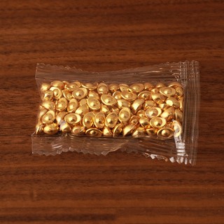 COMBO 100 thỏi vàng mini 1cm , bằng nhựa phủ vàng, phụ kiện trang trí nhà, đồ phong thủy