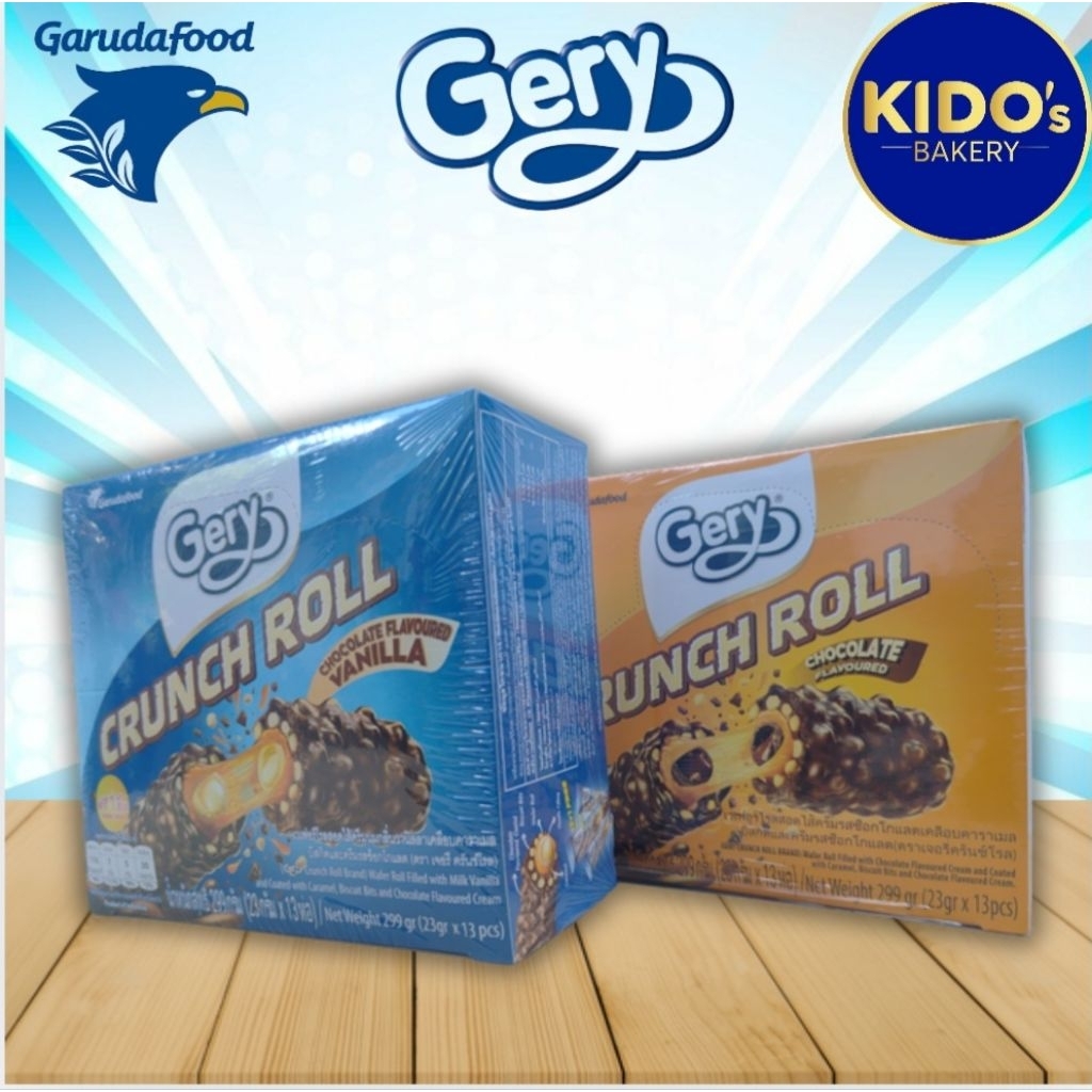 Bánh Gery Crunch Roll cuộn phủ Socola 299g (13 thanh) | Shopee Việt Nam