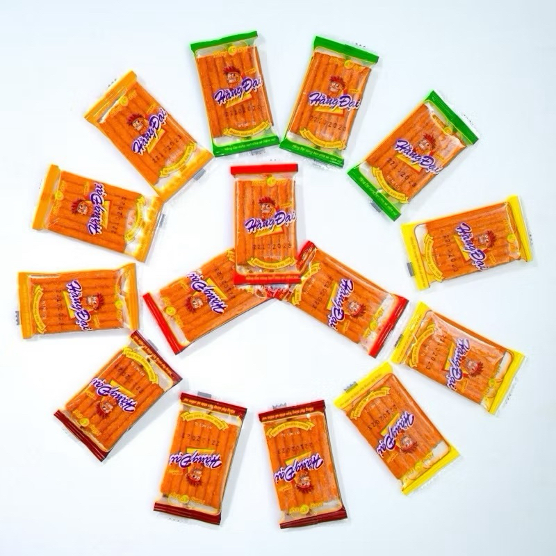 Combo 60 gói Snack Sườn Dê Nướng Hằng Đại, Pò Miếng Hằng Đại Mini, Đồ Ăn Vặt Cổng Trường Tuổi Thơ Siêu Cay Siêu Hot