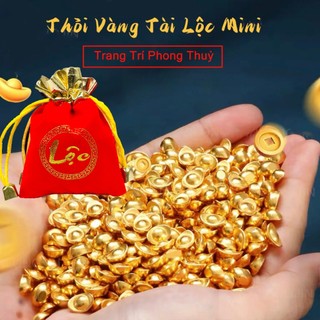 Combo 100 Cái Thỏi Vàng Hợp Kim, Phong Thủy, Chiêu Tài Rước Lộc