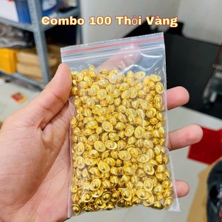 {sẵn hàng} Combo 50-100-200 Thỏi Vàng Mini , Chất Liệu Hợp Kim Trang Trí Phong Thủy