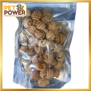 Snack Xương Gặm cho chó - 100% Da Bò Nâu Tự Nhiên - [Size 5-25cm]