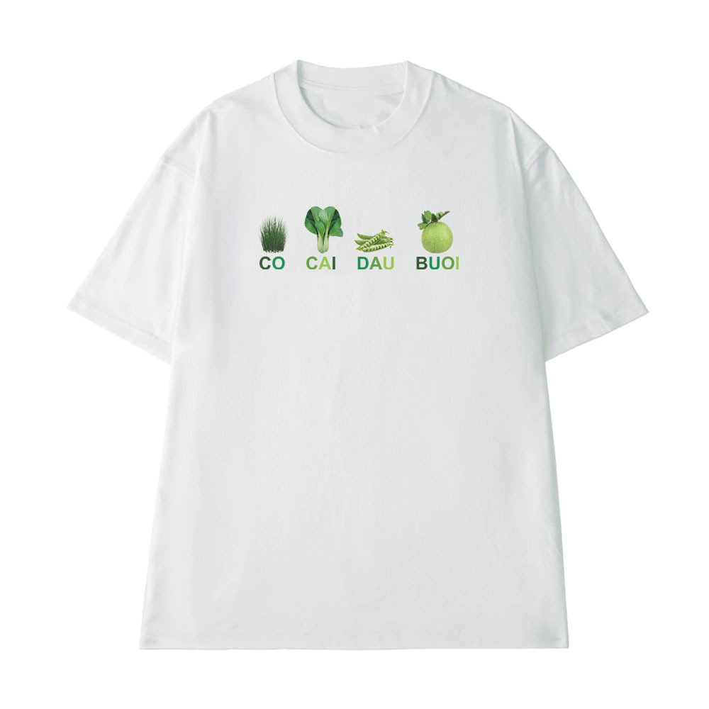 Áo Thun Hài Hước Có Cái Đầu Buoi Câu Nói Text Hài Form Rộng Nam Nữ Cotton 250gsm In Theo Yêu Câu