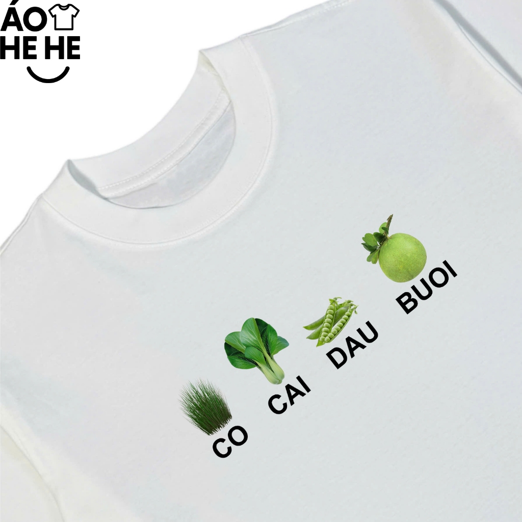Áo Thun Hài Hước Có Cái Đầu Buoi Câu Nói Text Hài Form Rộng Nam Nữ Cotton 250gsm In Theo Yêu Câu