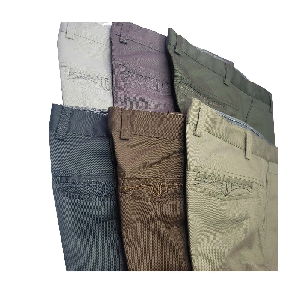 Quần dài kaki trung niên nam chất vải kaki dày dặn ống suông form chuẩn Akira