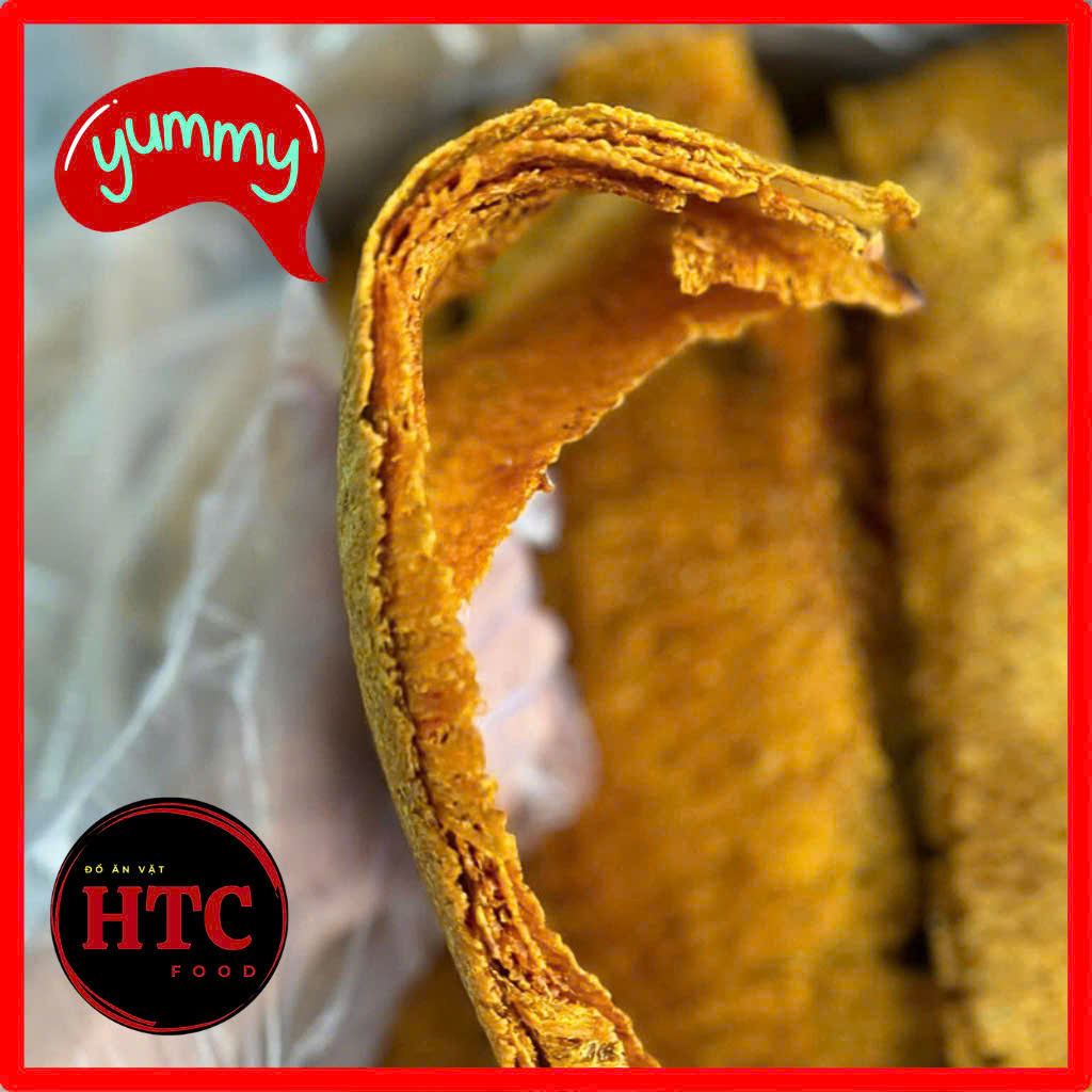 Khô mực cán tẩm gia vị loại 1, hải sản mực khô cán tẩm vị ăn liền, 250g/500g, đồ ăn vặt HTC Food