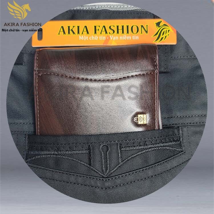 Quần dài kaki trung niên nam chất vải kaki dày dặn ống suông form chuẩn Akira