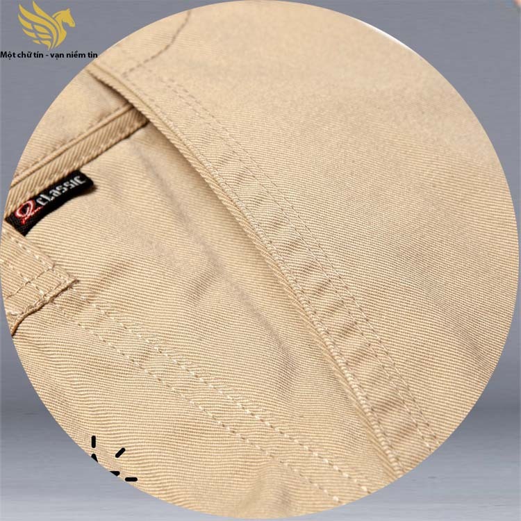 Combo 2 quần kaki nam trung niên loại vải Thái mềm mịn chất lượng cao ống suông form chuẩn Akira