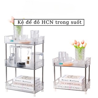 Kệ chữ nhật trong suốt Hokori khung inox 304 trang trí nhà cửa thêm xinh chính hãng Việt Nhật 5556