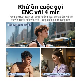 Tai nghe Bluetooth LightBuds Bluetooth 6.0 Ugreen IPX5, thời lượng pin 35 giờ