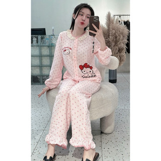 Bộ Ngủ Kitty Dài Tay