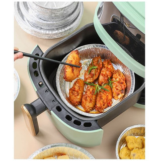 Combo 150 khay giấy bạc tặng 10 khay size 22cm lót nồi chiên không dầu lò nướng đựng thức ăn