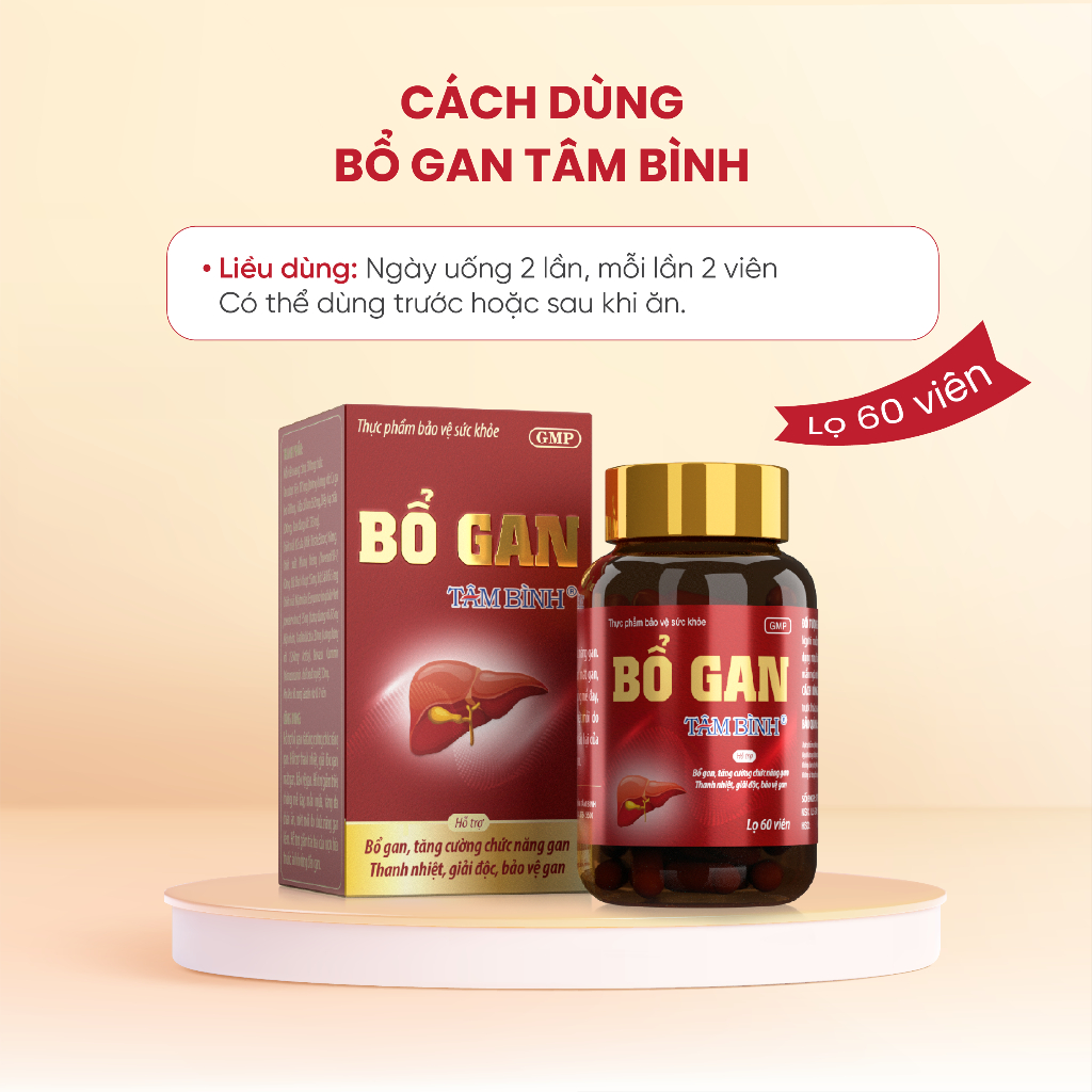 [Combo 6] Bổ gan Tâm Bình - Hỗ trợ thanh nhiệt, giải độc, mát gan, giảm mề đay, mẩn ngứa