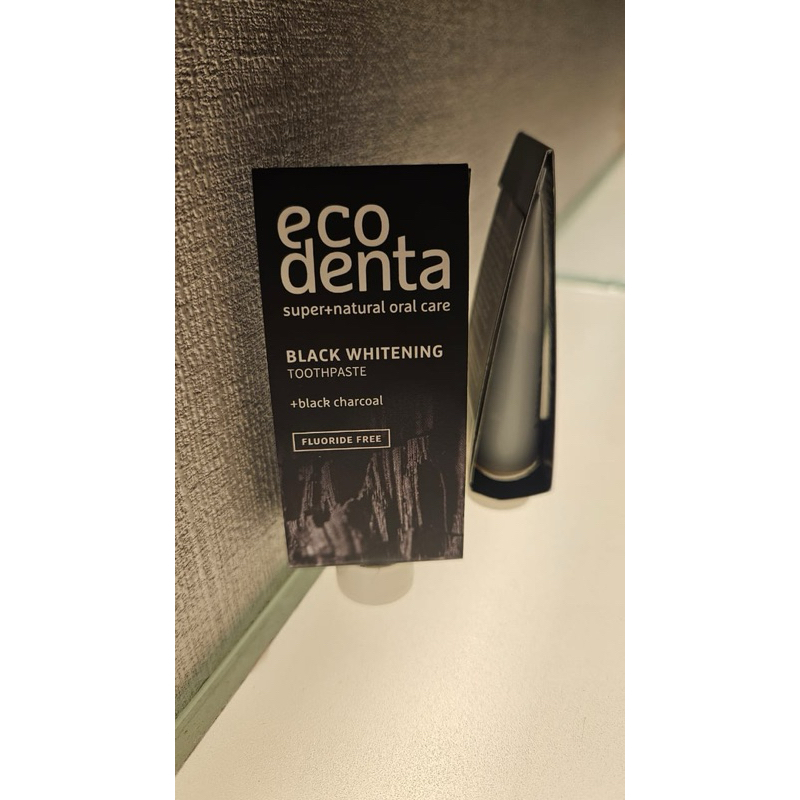 98% tự nhiên - 1 type du lịch 10ml Kem đánh răng chăm sóc nướu + trắng răng Ecodenta than tre Black – Mini 10ml tiện lợi
