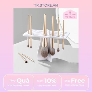Giá đỡ phơi cọ trang điểm không trượt 24 ô tiện lợi