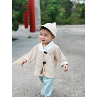 Hanbok bé trai phong cách hàn Fimo em bé chất xốp