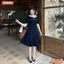 Đầm thiết kế BEMINE cổ thủy thủ phối viền dáng chữ A phù hợp đi làm, đi chơi-MT10058