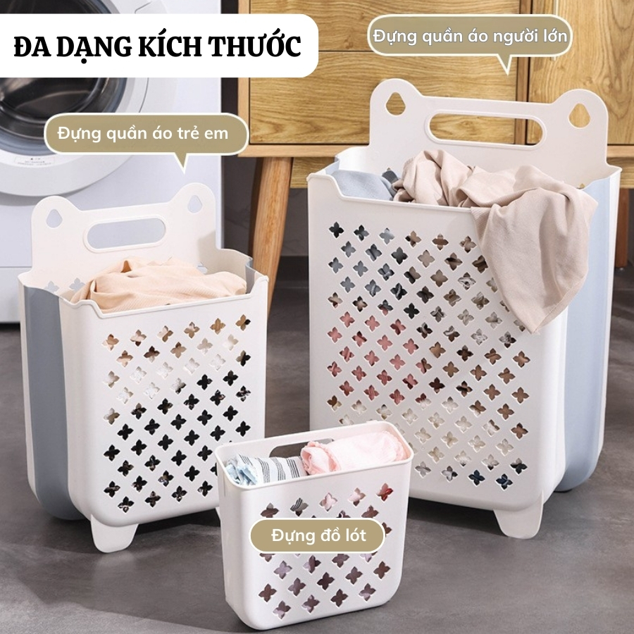 Giỏ Đựng Quần Áo Treo Tường Gấp Gọn ENODA HOME, Giỏ Đựng Quần Áo Bẩn 3 Kích Thước Cho Cá Nhân Và Gia Đình Q050