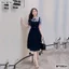 Đầm thiết kế phối cổ sơ mi tùng xếp ly BEMINE MT8934