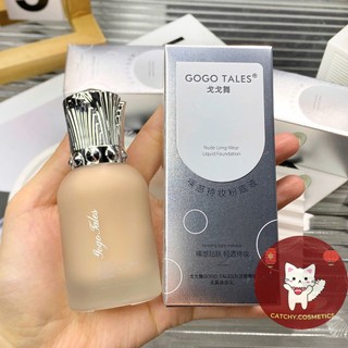 [GOGO TALES] Kem Nền Gogo Tales Vỏ Bạc Mỏng Nhẹ, Nude Long-Wear Liquid Foundation, 30g (GT793)