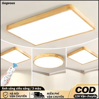 Đèn ốp trần Độ dày cực thấp 5cm 3 màu đèn led trần nhà Có điều khiển từ xa 【Bảo hành 3 năm】