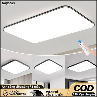 Đèn ốp trần phòng ngủ đèn tròn ốp trần đen đèn 30/40/50/60/80/90CM đèn ốp trần 3 màu