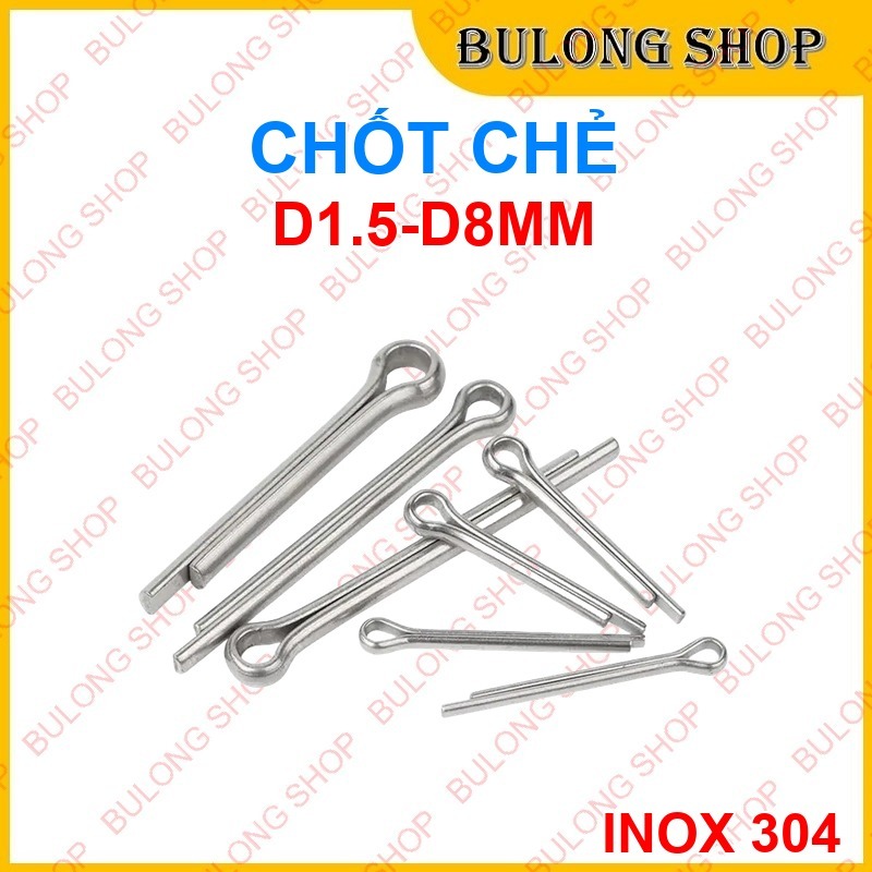 Chốt Hãm Inox 304 - Chốt Chẻ Chống Tuột Ốc - Hàng Dày Dặn, Bền Bỉ, Chắc ...