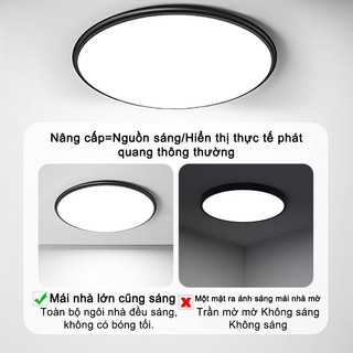 Đèn ốp trần phòng ngủ đèn tròn ốp trần đen đèn 30/40/50/60/80/90CM đèn ốp trần 3 màu