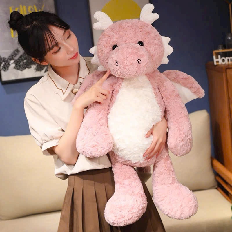 Gấu bông rồng bay có cánh đáng yêu, Thú nhồi bông con rồng lông xù cao cấp làm quà tặng cho mọi người thân yêu