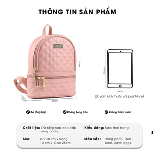 Balo thời trang nữ cao cấp VACHINO - BG008. Bảo hành 12 tháng, xem hàng ưng ý rồi thanh toán. Cam kết hàng y hình 100%