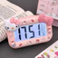 Đồng Hồ Báo Thức Điện Tử Hello Kitty Để Bàn, Đồng Hồ Mini Để Bàn Màn Hình LED Hiển Thị Rõ Ràng