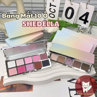 [SHEDELLA] Bảng Phấn Mắt SHEDELLA 10 Ô Pastel Cầu Vồng Mùa Hè, Nhũ Lì Tone Màu Sặc Sỡ (MÃ BD)