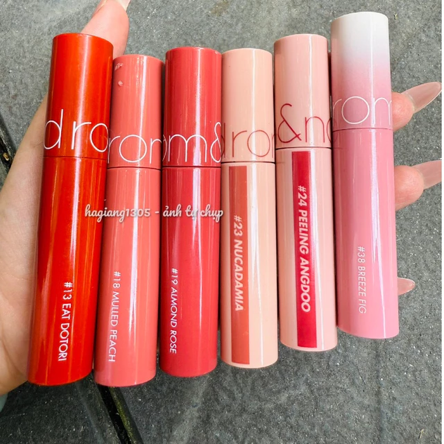Son Tint Bóng Romand Juicy Lasting Tint màu 23 Màu Đỏ Nâu Nude