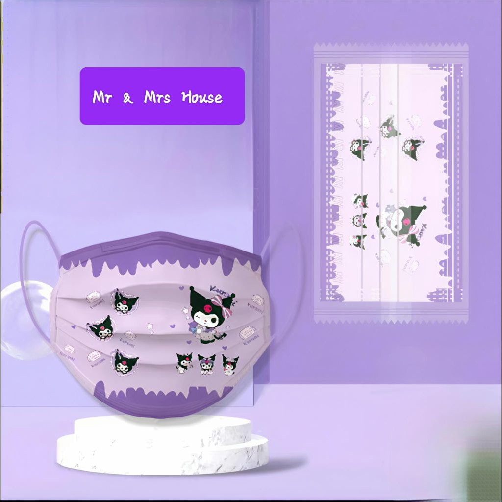 ( Set 10/30/70) Khẩu Trang Hoạt Hình Sanrio Cho Bé 3-12T