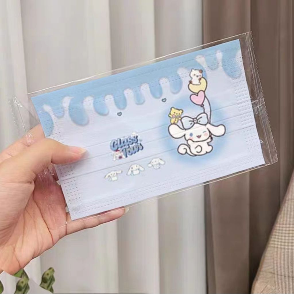 ( Set 10/30/70) Khẩu Trang Hoạt Hình Sanrio Cho Bé 3-12T